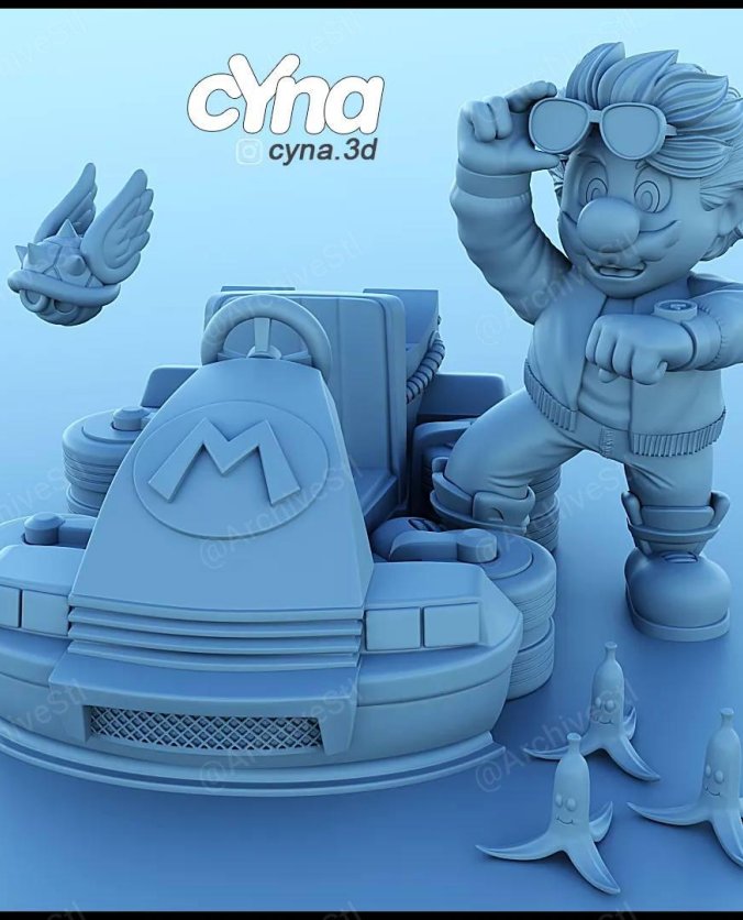 超级马里奥（Mario）卡丁车 3D打印图纸